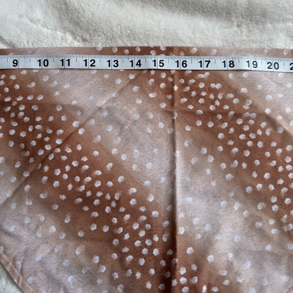 NWT Skippy & Pepper Deer Fawn Print Dog Bandana, Brown, Tan, + White, Size Large - Picture 13 of 16